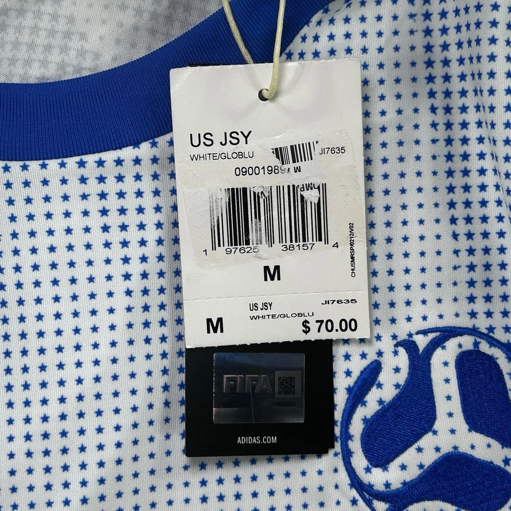 Adidas USMNT 2026 FIFA World Cup USA Jersey White Blue JI7635 Men's M NWT